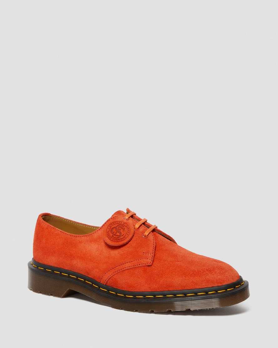 orange dr martens 1461 made in england womens oxford shoes
