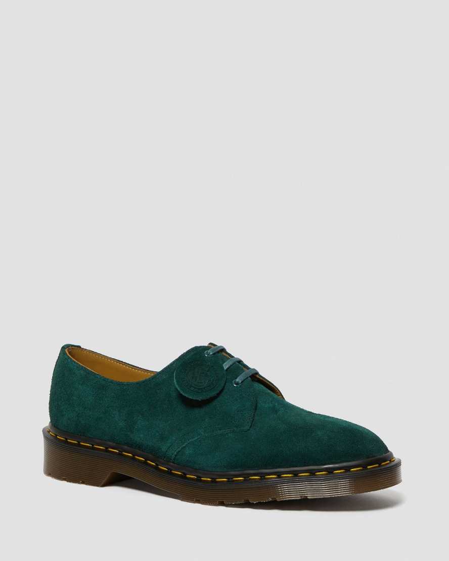green dr martens 1461 made in england womens oxford shoes