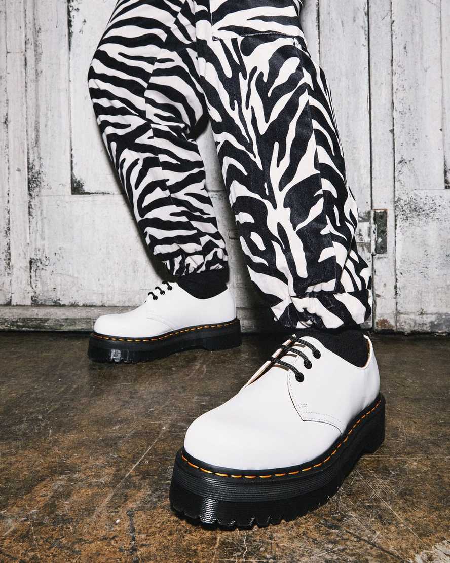 white dr martens 1461 smooth womens platform shoes