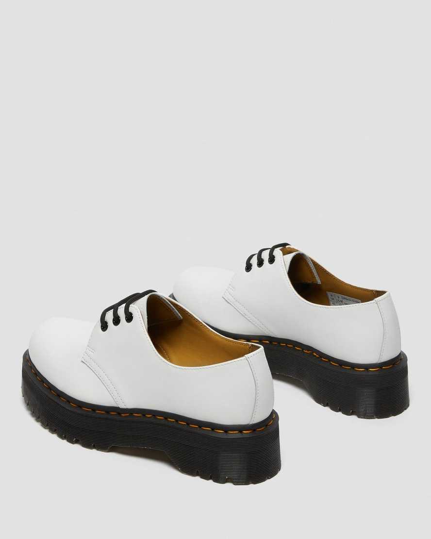 white dr martens 1461 smooth womens platform shoes