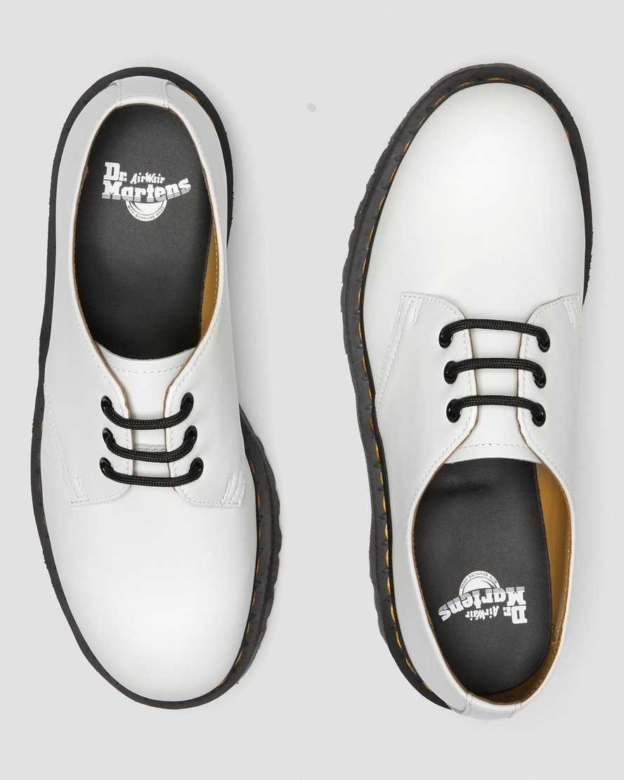 white dr martens 1461 smooth womens platform shoes