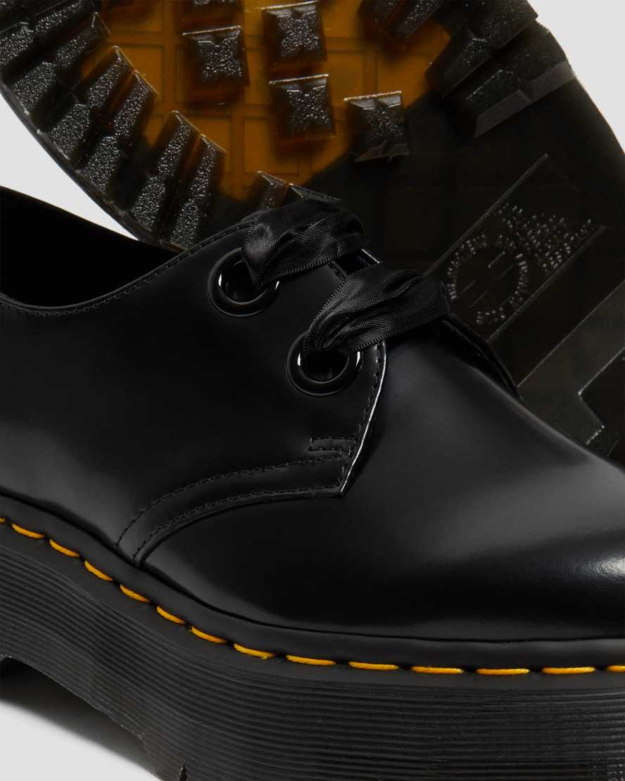 black dr martens holly womens platform shoes
