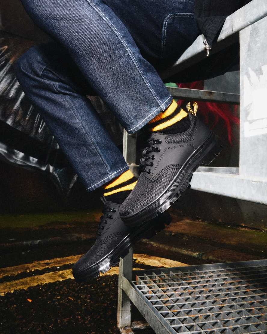 black dr martens reeder mono womens utility shoes