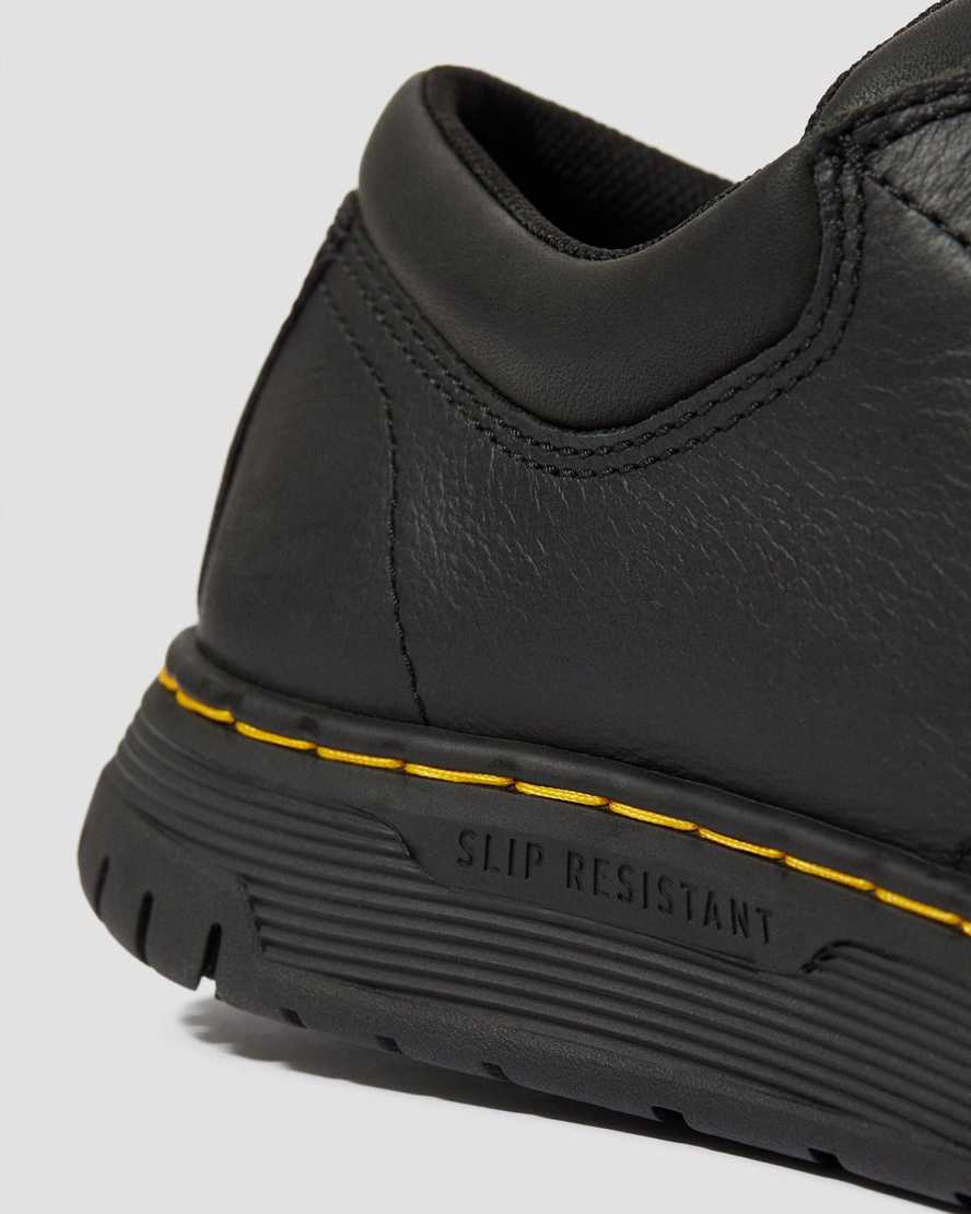 black dr martens maltby slip resistant womens work shoes